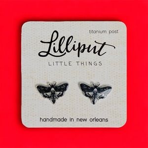 Brand New Death Head Moth Earrings